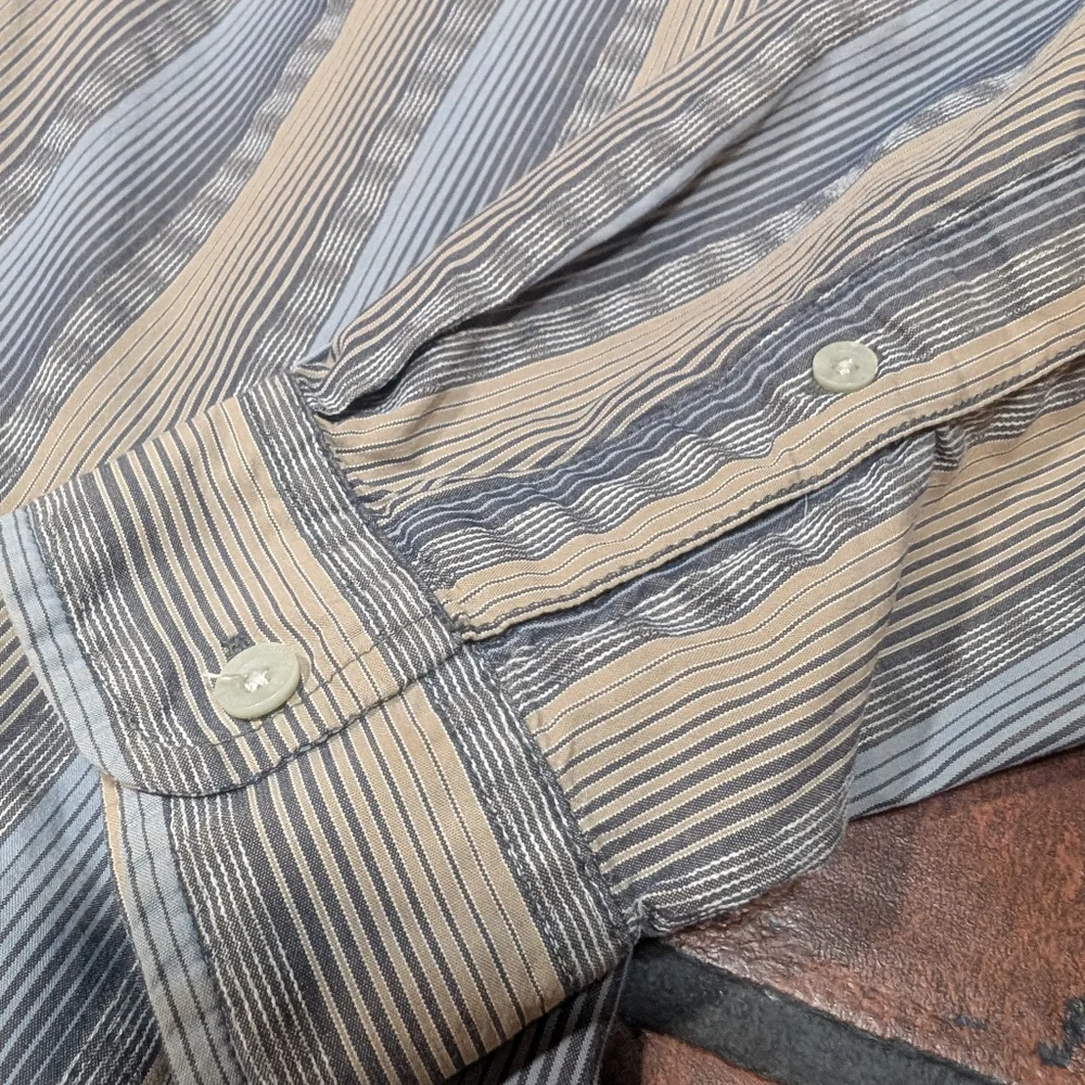The North Face Men's L Striped Button-Up Vintage‎ Style